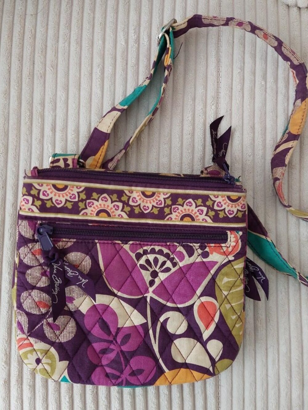 Vera Bradley purple floral crossbody bag #floral #crossbodybag Vera Bradley Litt